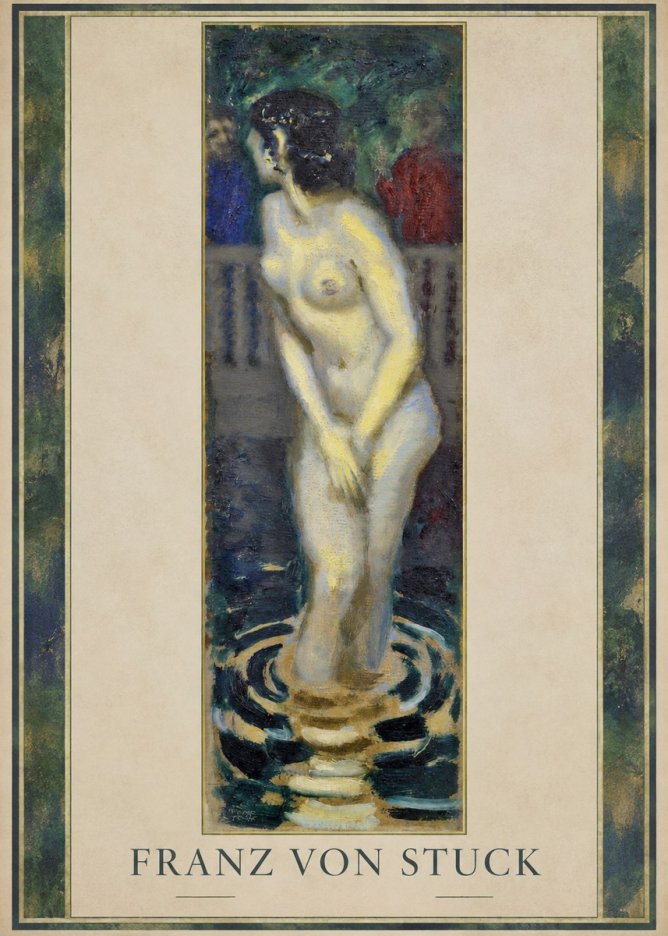 Franz von Stuck The Bather No1 - Poszter