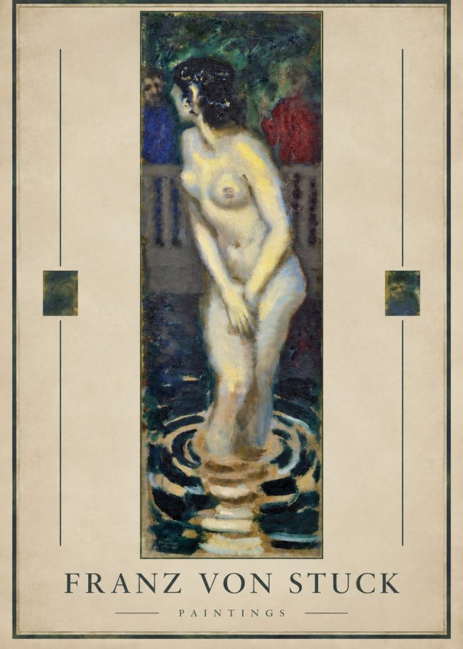 Franz von Stuck The Bather No3 - Poszter