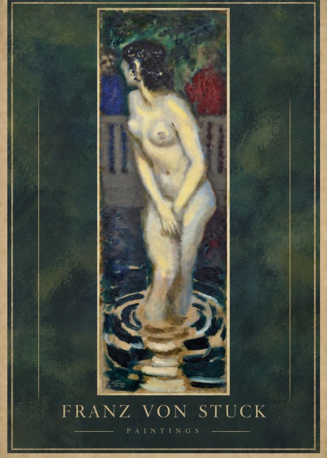 Franz von Stuck The Bather No4 - Poszter
