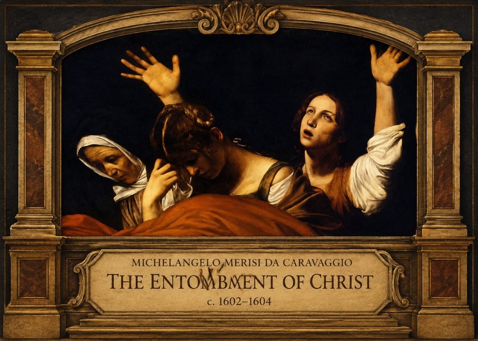 Michelangelo Merisi da Caravaggio The Entombment of Christ I No3 - Poszter