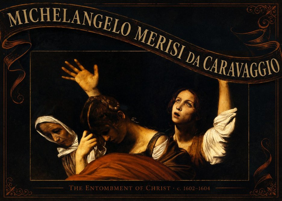 Michelangelo Merisi da Caravaggio The Entombment of Christ I No6 - Poszter