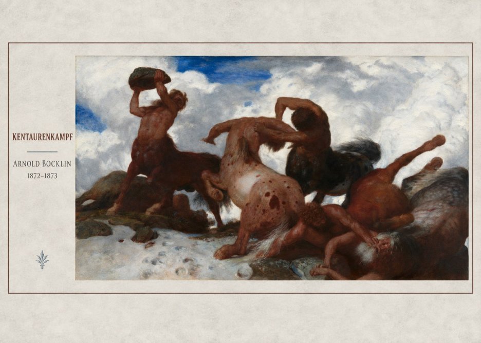Arnold Böcklin Kentaurenkampf No3 - Poszter