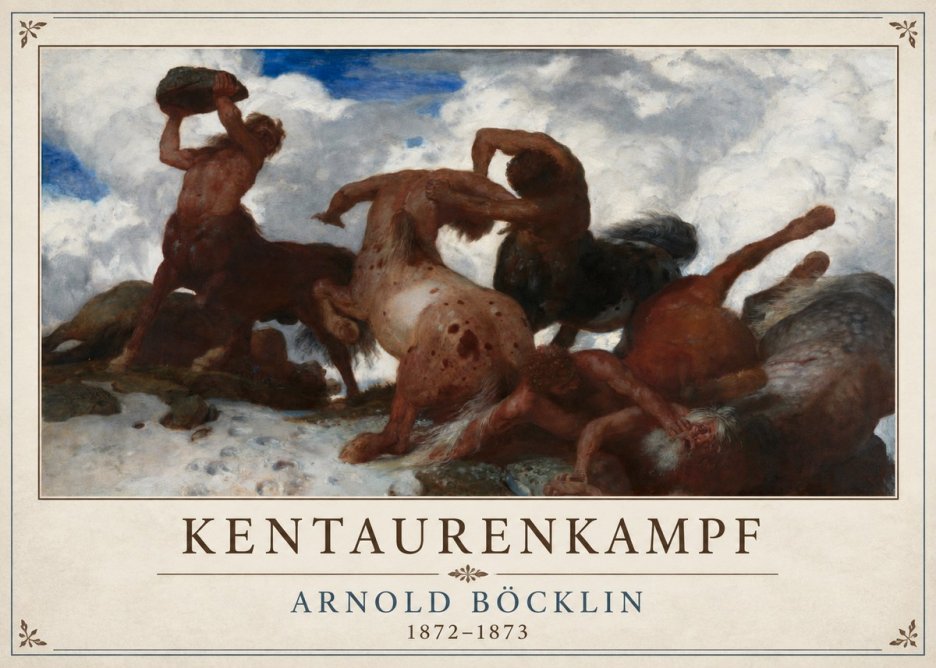 Arnold Böcklin Kentaurenkampf No4 - Poszter