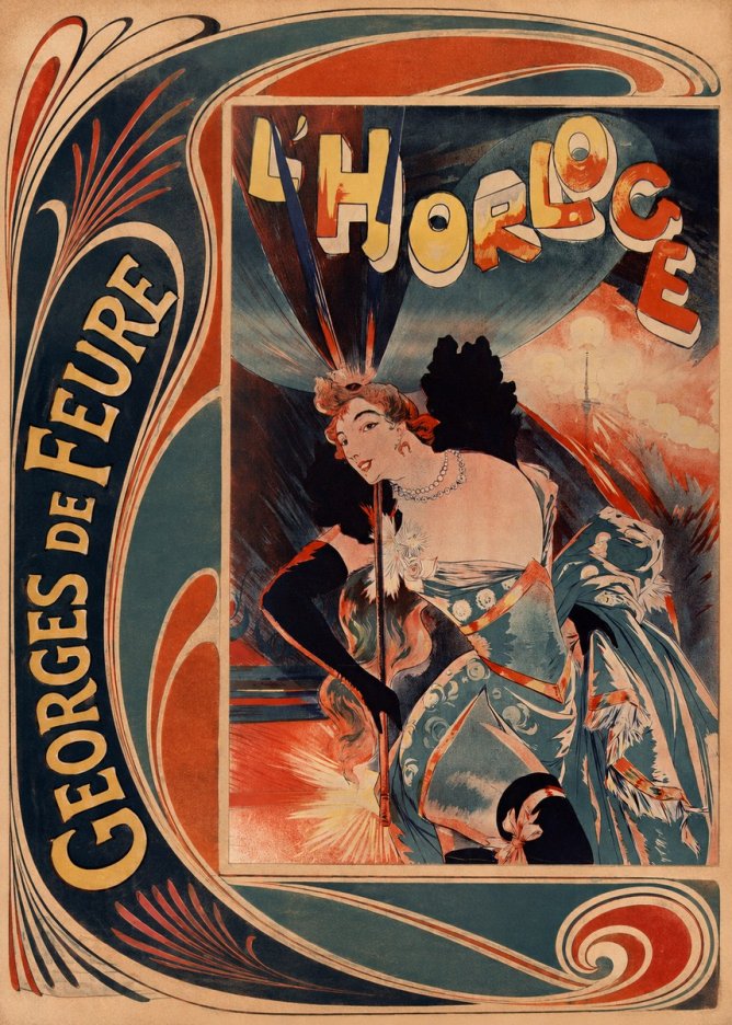 Georges de Feure L'horloge II No2 - Poszter