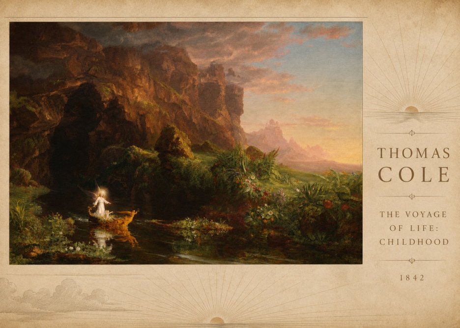 Thomas Cole The Voyage of Life: Childhood III No3 - Poszter