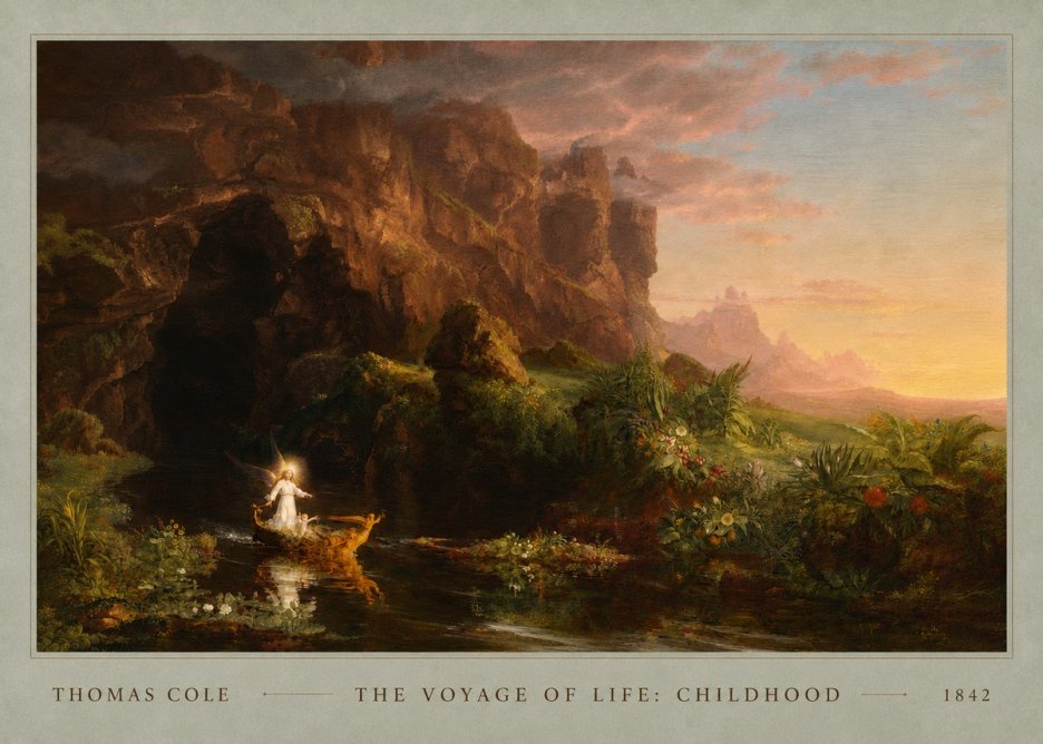 Thomas Cole The Voyage of Life: Childhood III No5 - Poszter