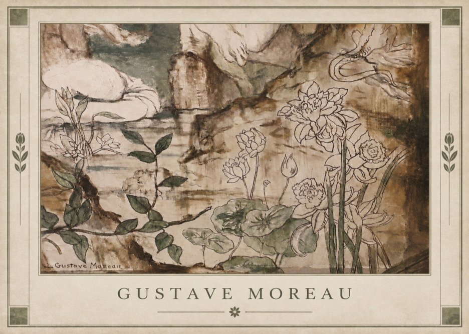 Gustave Moreau Floral Study No3 - Poszter
