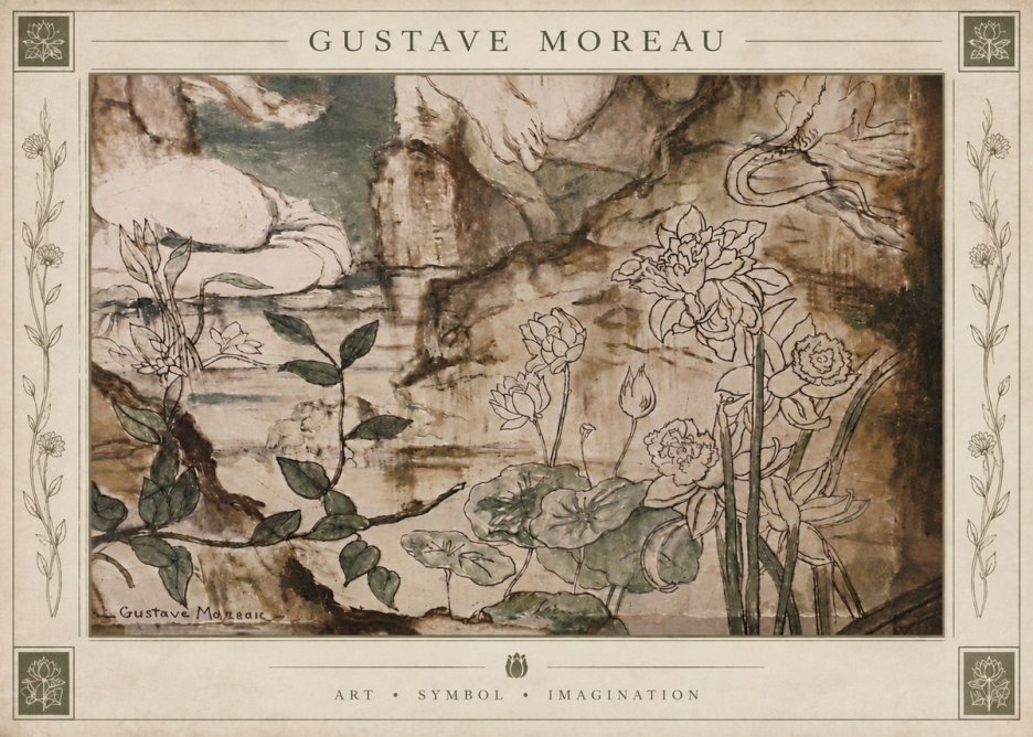 Gustave Moreau Floral Study No5 - Poszter