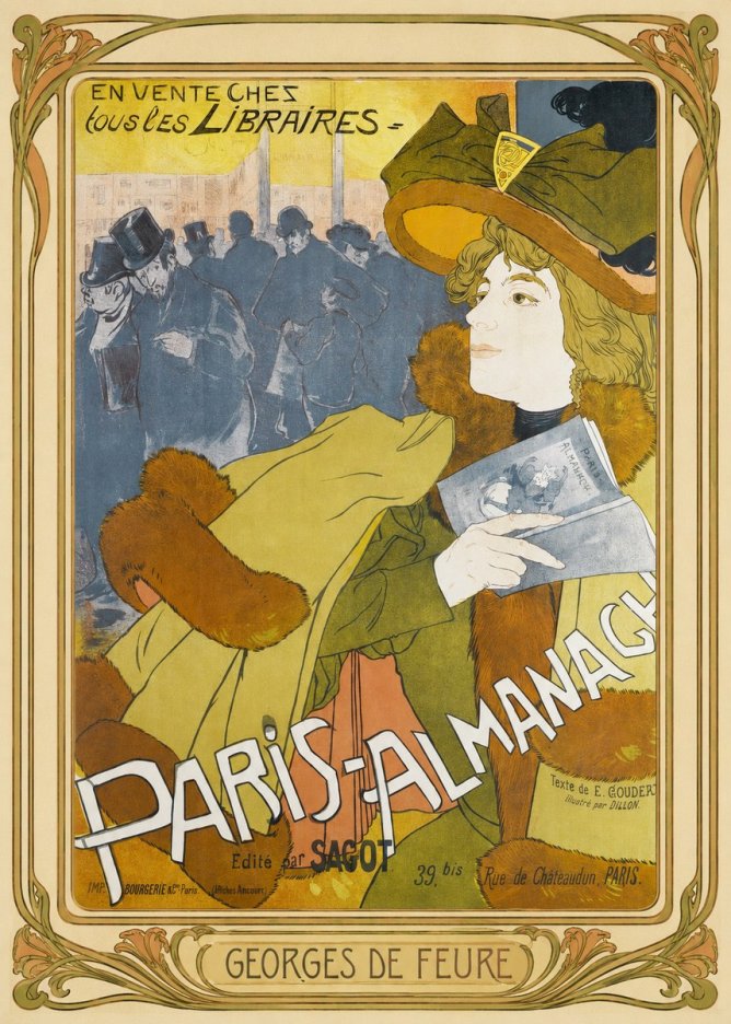 Georges de Feure Paris-almanach I No1 - Poszter