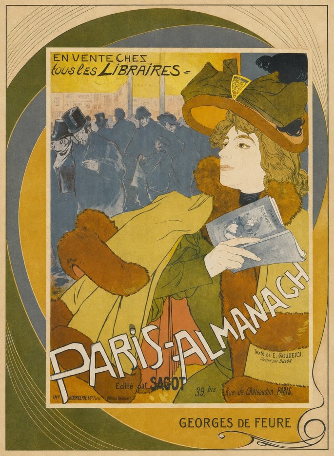Georges de Feure Paris-almanach I No3 - Poszter