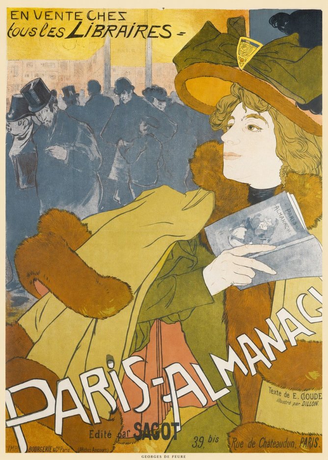 Georges de Feure Paris-almanach I No6 - Poszter