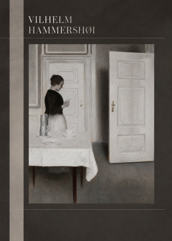 Vilhelm Hammershøi Interior with a Woman Reading a Letter No5 - Poszter