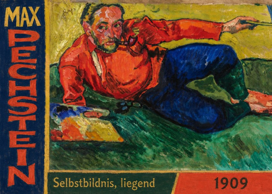 Max Pechstein Selbstbildnis, Liegend No2 - Poszter