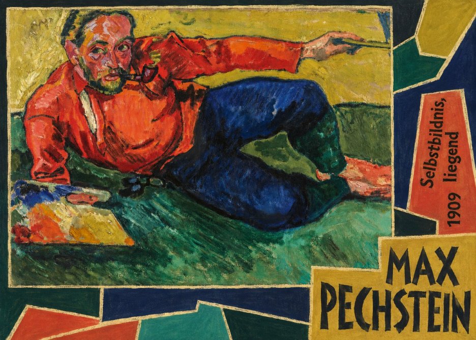 Max Pechstein Selbstbildnis, Liegend No5 - Poszter