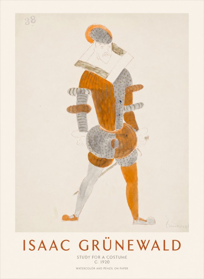 Isaac Grünewald Study for a Costume II No1 - Poszter