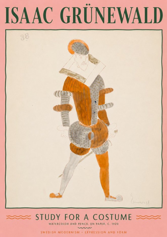 Isaac Grünewald Study for a Costume II No4 - Poszter