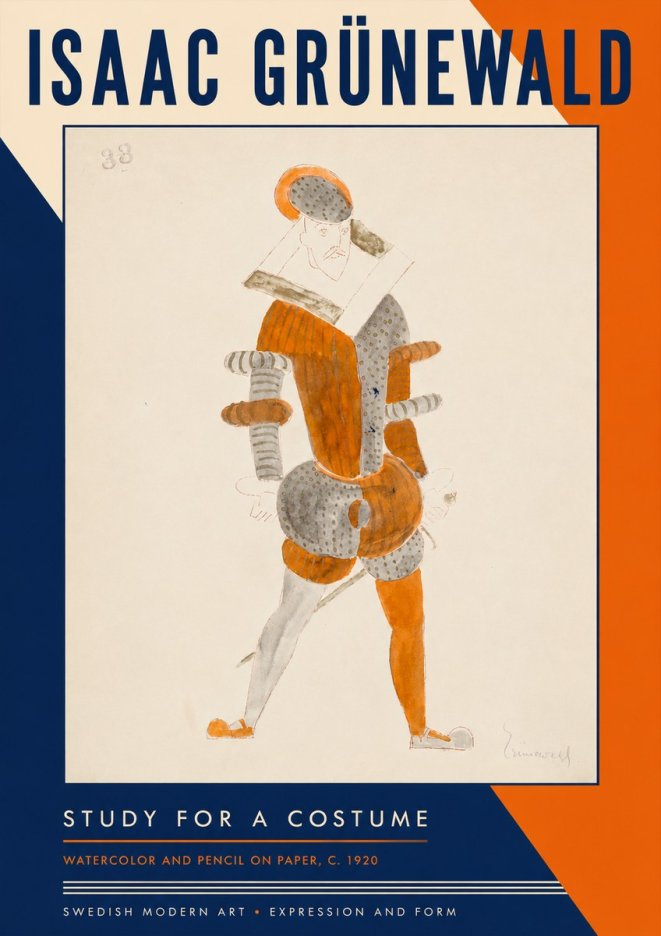 Isaac Grünewald Study for a Costume II No5 - Poszter