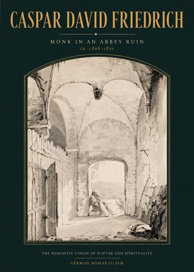 Caspar David Friedrich Monk in an Abbey Ruin No4 - Poszter