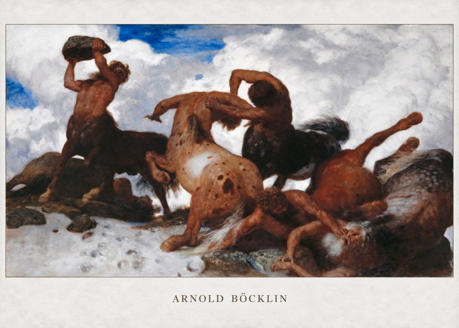 Arnold Böcklin Battle of the Centaurs No2 - Poszter