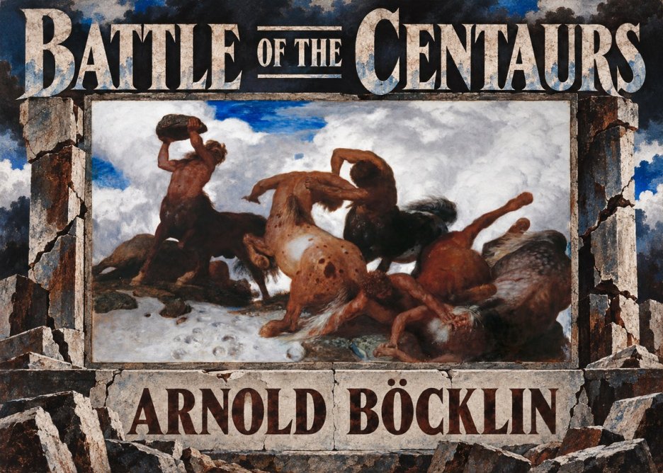 Arnold Böcklin Battle of the Centaurs No6 - Poszter