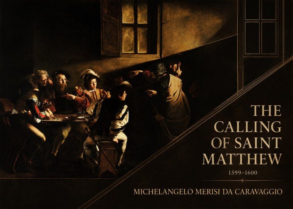 Michelangelo Merisi da Caravaggio The Calling of Saint Matthew I No2 - Poszter