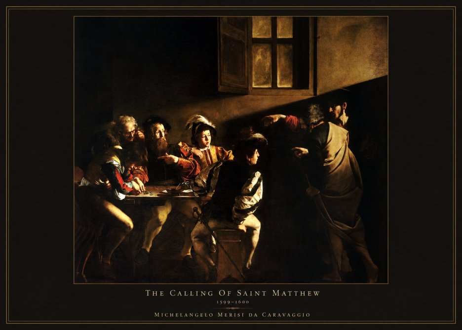 Michelangelo Merisi da Caravaggio The Calling of Saint Matthew I No4 - Poszter