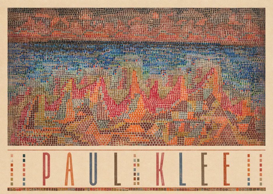Paul Klee Abstract Gridded Composition No3 - Poszter