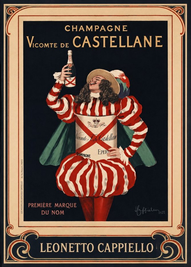 Leonetto Cappiello Champagne Vicomte De Castellane No1 - Poszter