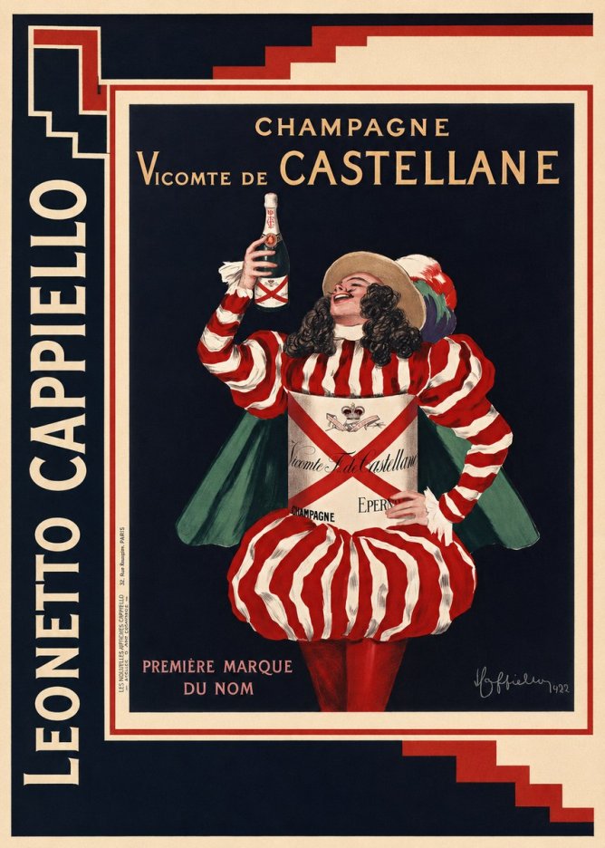 Leonetto Cappiello Champagne Vicomte De Castellane No2 - Poszter