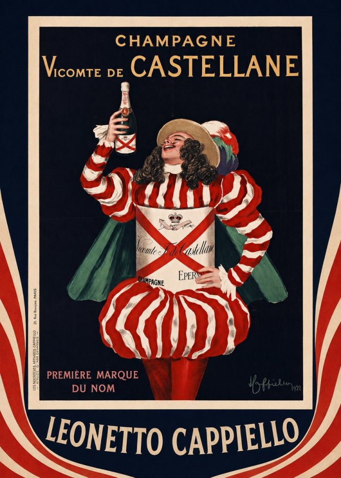 Leonetto Cappiello Champagne Vicomte De Castellane No4 - Poszter