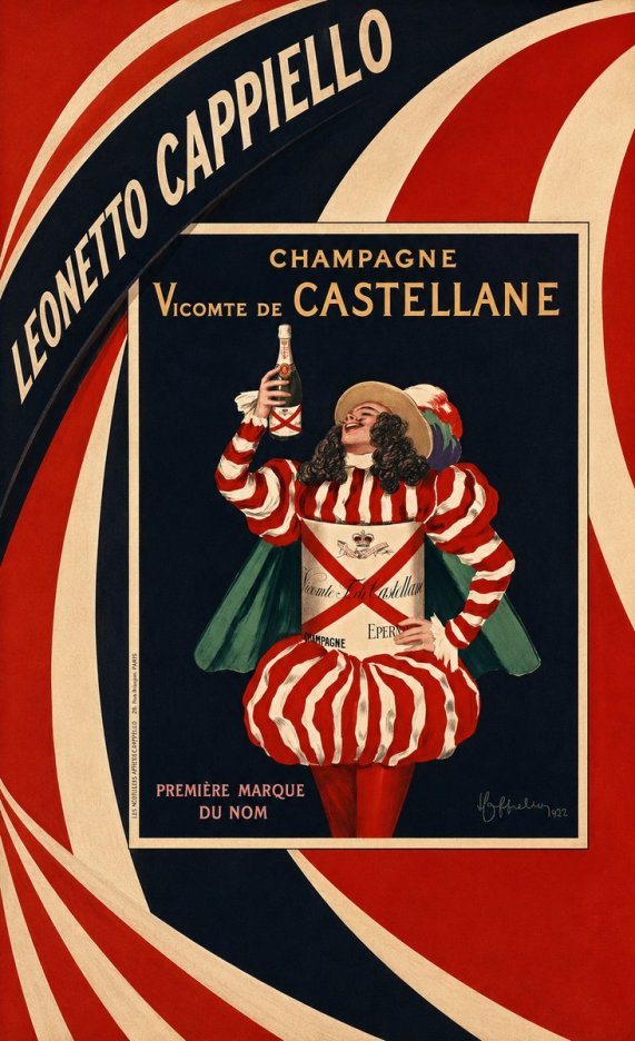 Leonetto Cappiello Champagne Vicomte De Castellane No5 - Poszter