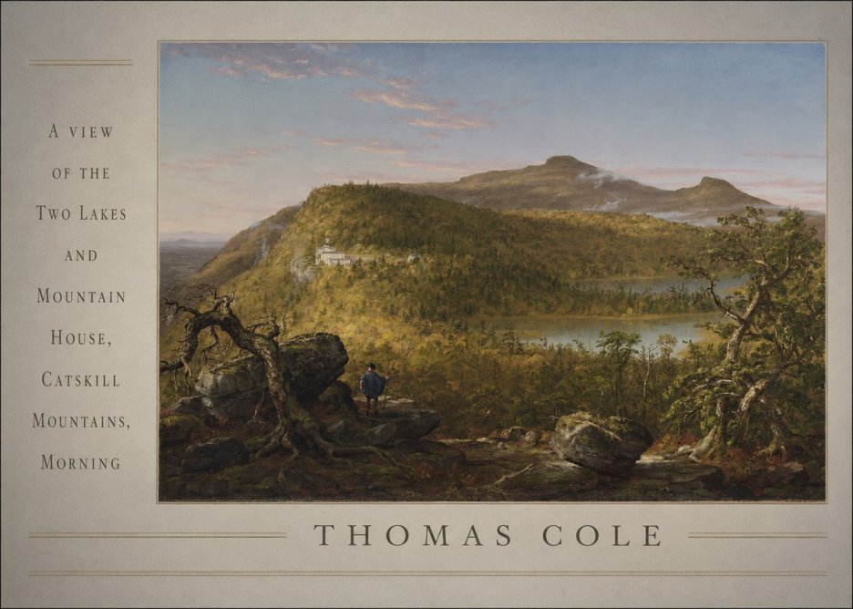 Thomas Cole A View of the Two Lakes and Mountain House, Catskill Mountains, Morning No3 - Poszter