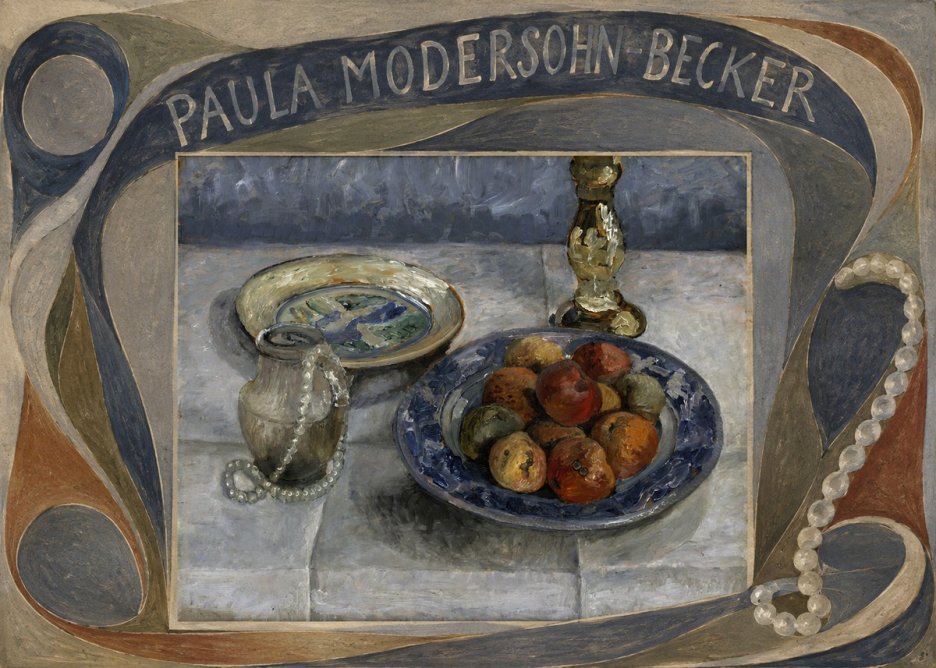 Paula Modersohn-Becker Still Life with Candlestick, Pitcher, and Fruit No3 - Poszter
