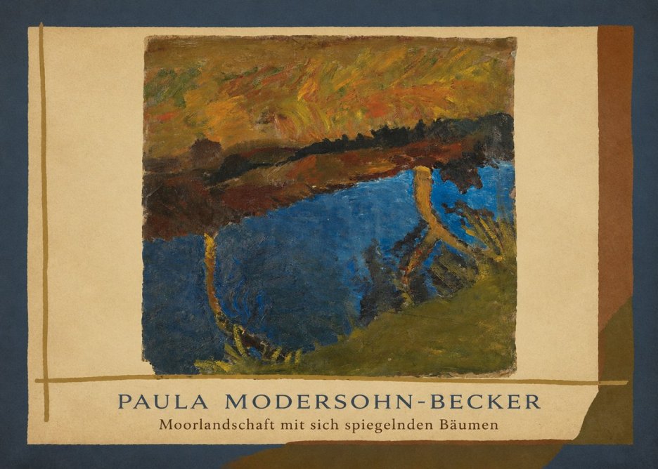 Paula Modersohn-Becker Moorlandschaft Mit Sich Spiegelnden Bäumen No1 - Poszter