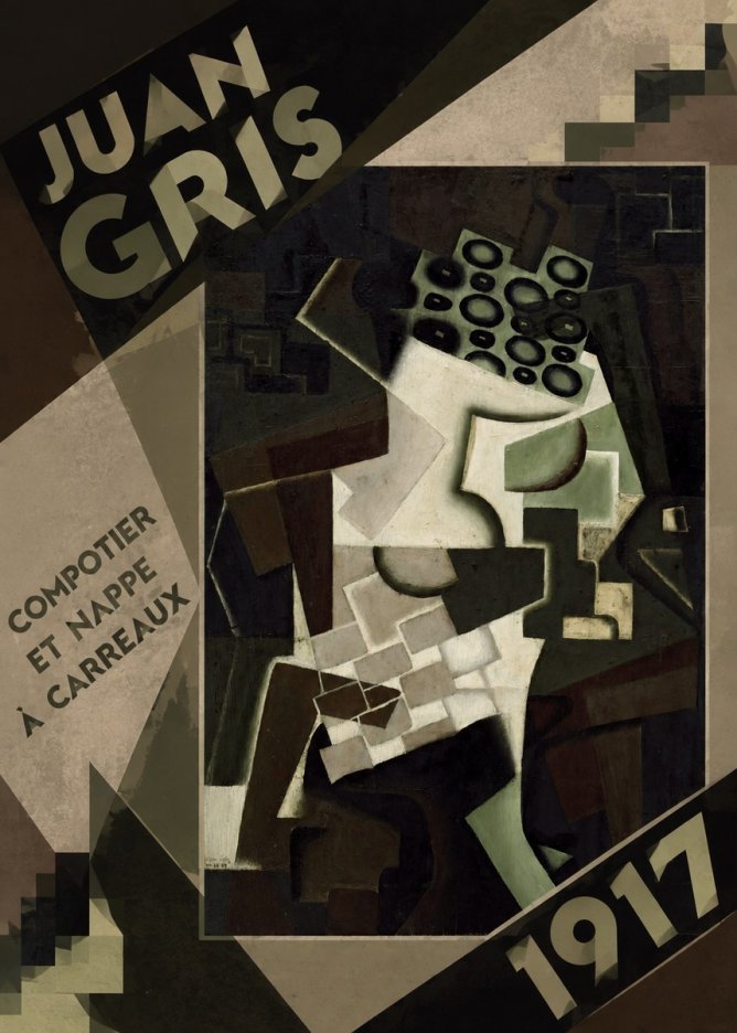 Juan Gris Compotier Et Nappe À Carreaux No5 - Poszter
