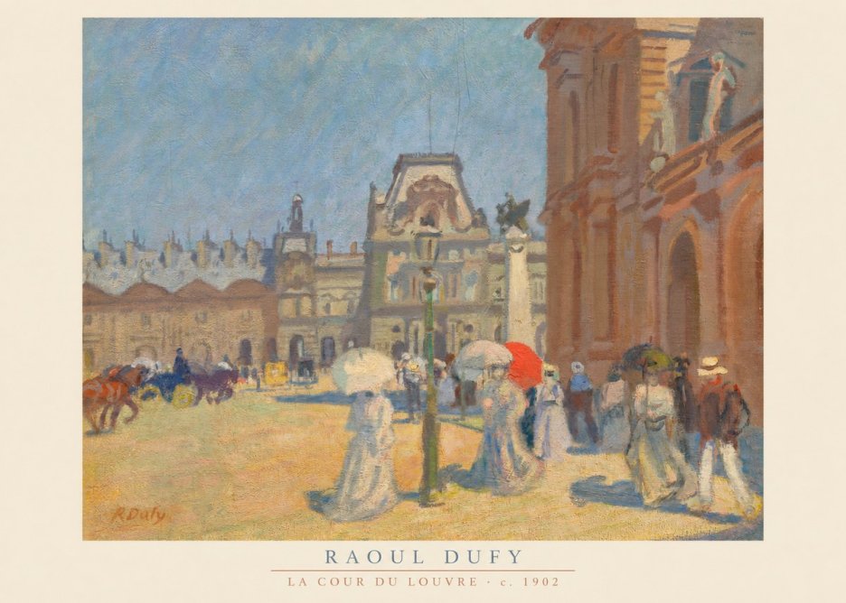 Raoul Dufy La Cour Du Louvre No6 - Poszter
