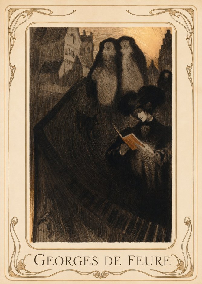 Georges de Feure La Liseuse No1 - Poszter