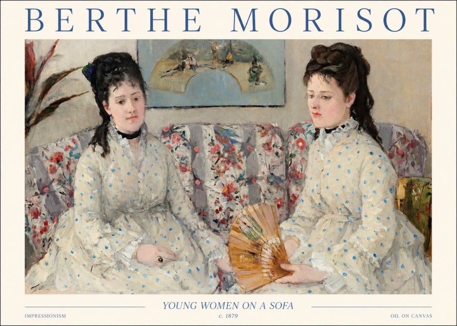 Berthe Morisot Young Women on a Sofa No1 - Poszter