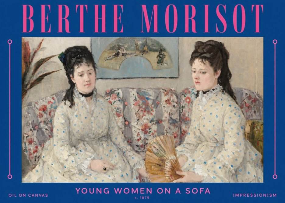 Berthe Morisot Young Women on a Sofa No2 - Poszter
