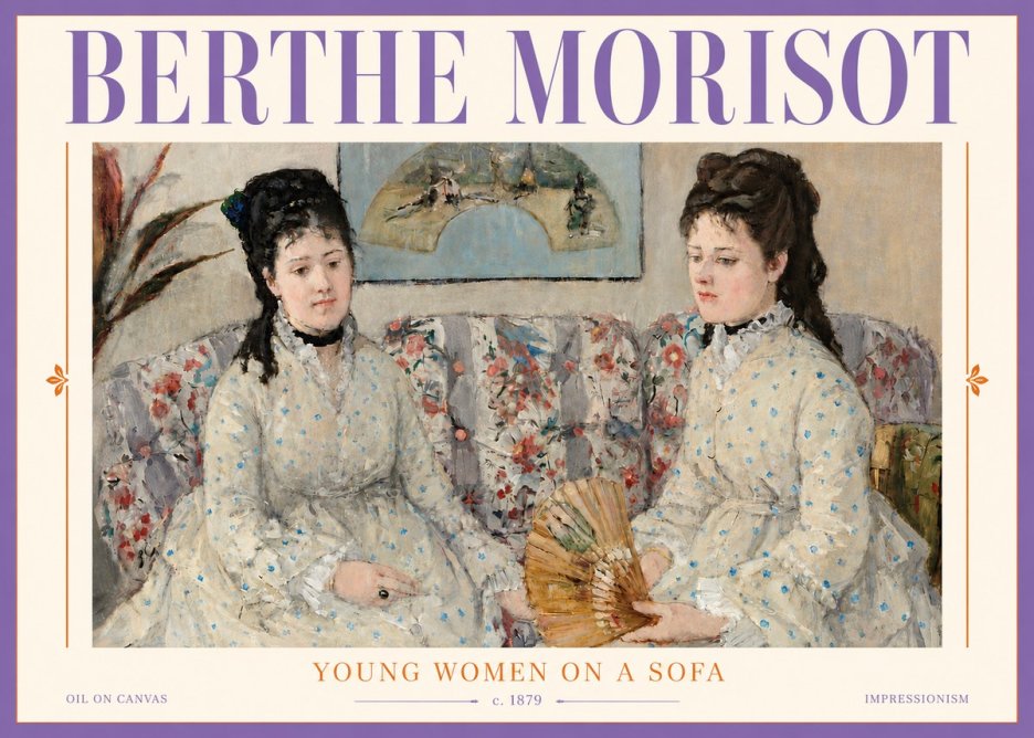 Berthe Morisot Young Women on a Sofa No5 - Poszter