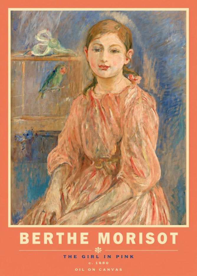 Berthe Morisot The Girl in Pink No3 - Poszter