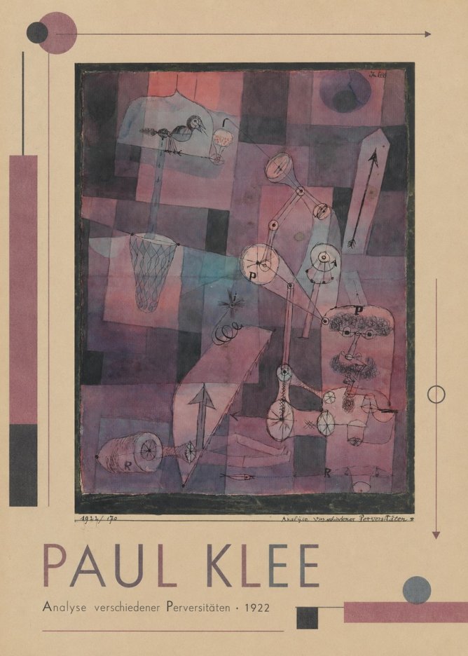 Paul Klee Analyse Verschiedener Perversitäten No1 - Poszter