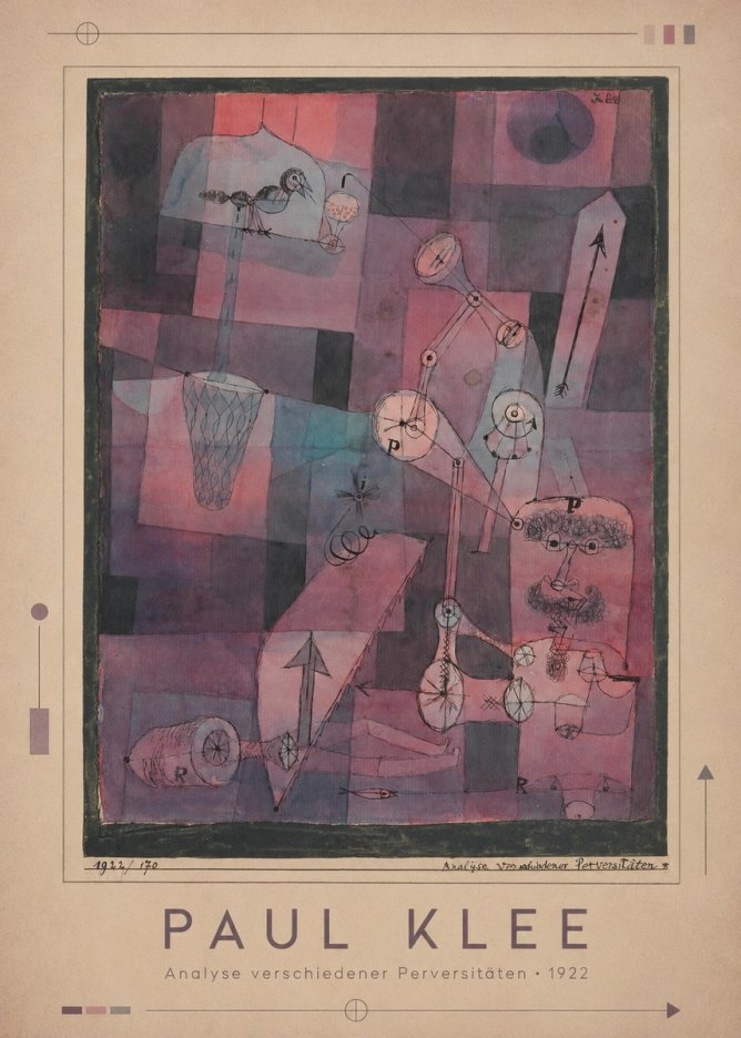 Paul Klee Analyse Verschiedener Perversitäten No2 - Poszter