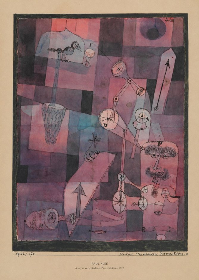 Paul Klee Analyse Verschiedener Perversitäten No5 - Poszter