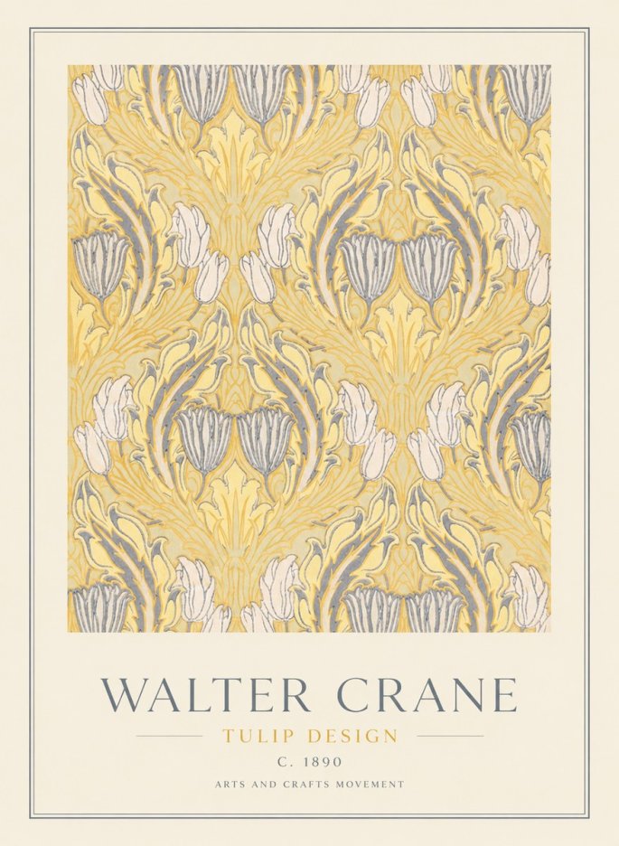 Walter Crane Tulip Design II No1 - Poszter