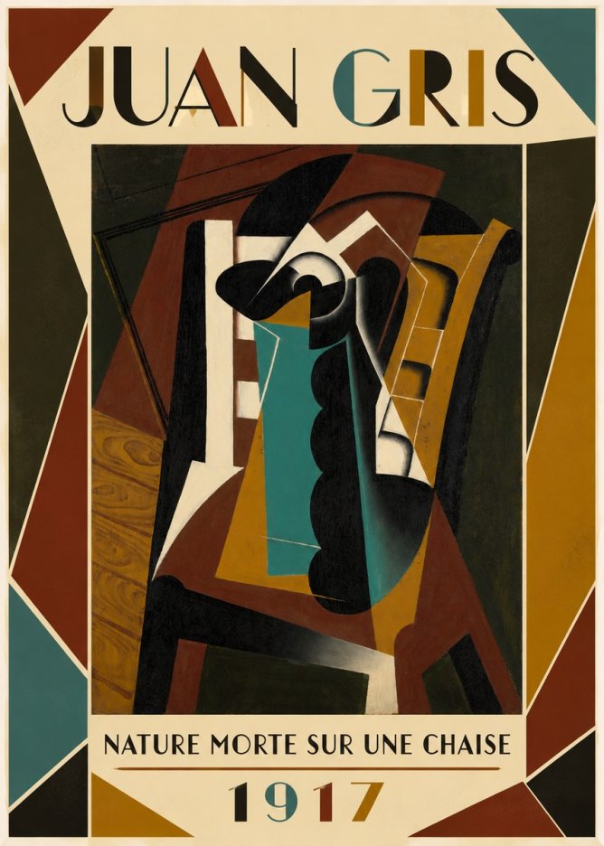 Juan Gris Nature Morte Sur Une Chaise No1 - Poszter