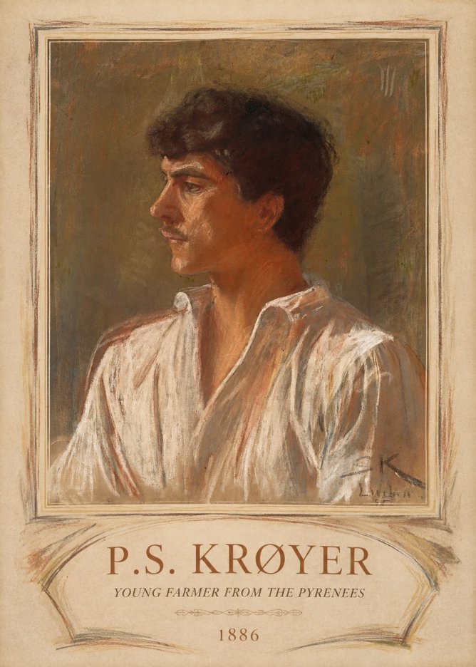 P.S. Krøyer Young Farmer from the Pyrenees No4 - Poszter