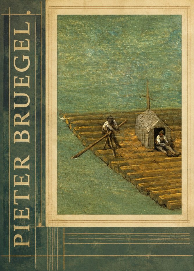 Pieter Bruegel Two Men on a Raft No2 - Poszter