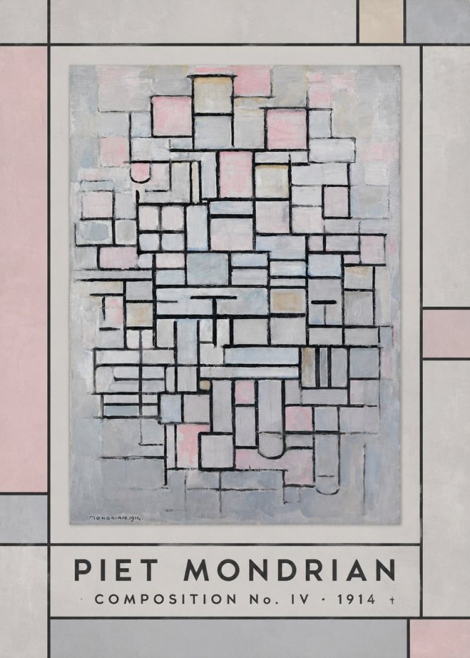 Piet Mondrian Composition No. Iv • 1914 No1 - Poszter