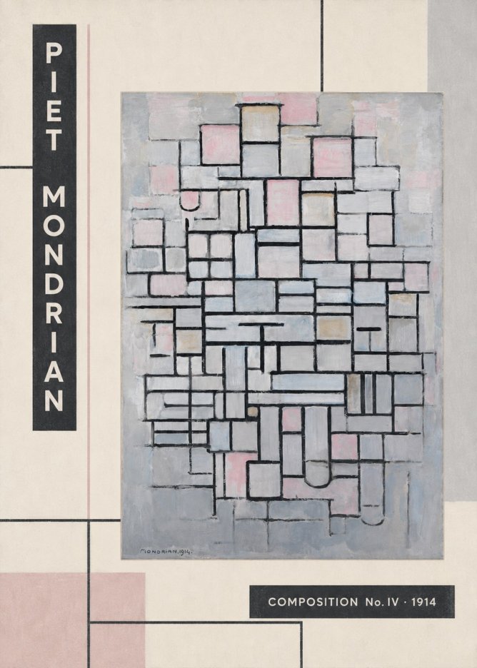 Piet Mondrian Composition No. Iv • 1914 No2 - Poszter